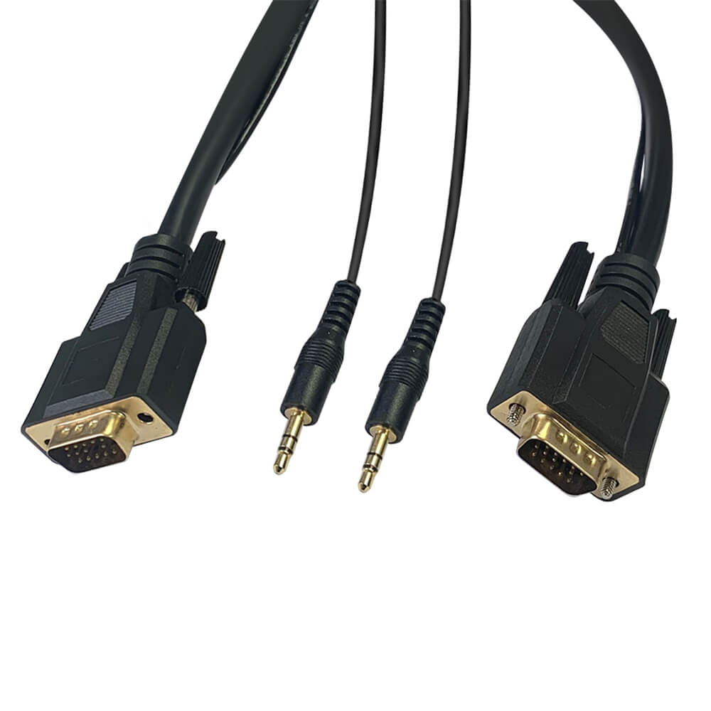 SVGA Male to Male Monitor Cables with Audio | SVGA Monitor Cables